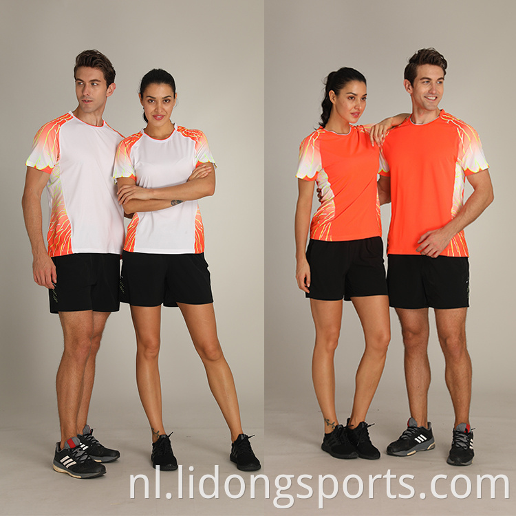 Mannen korte mouw tennisslijtage/tennisuniformen tennissportkleding kleding